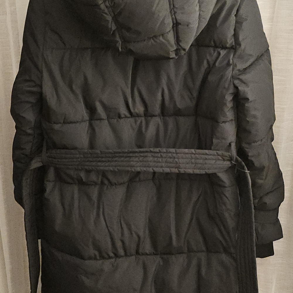 Noize Black Long Puffer Coat - Picture 6 of 11